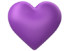 Heart D Puff Purple Transparent Image